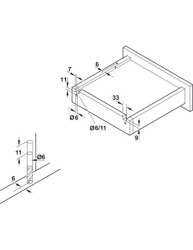 Направляющая нижнего монтажа TANDEM PK-130 3/4...