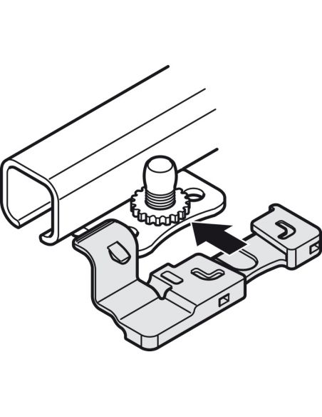 Направляюча нижнього монтажу TANDEM PK-130 3/4 висування с дотягувачем (16мм) ATM