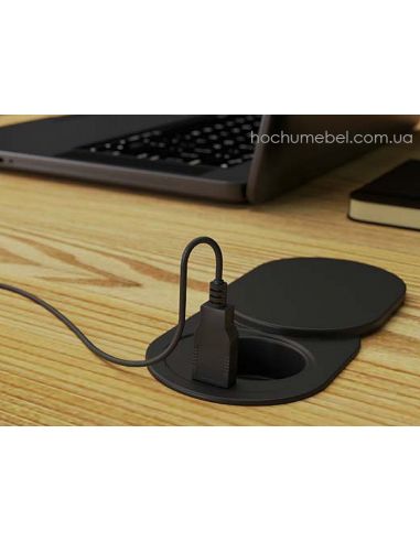 Удлинитель ELEKTRIMA SLIDER 1 розетка Schucko + USB 2.4A черный