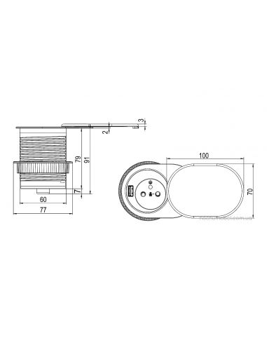 Подовжувач ELEKTRIMA SLIDER 1 розетка Schucko +...