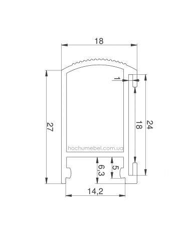 Штанга Lumino для LED стрічки із пазом під...