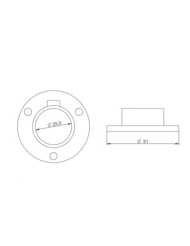 Штанготримач Lumino для d25mm (фланець)