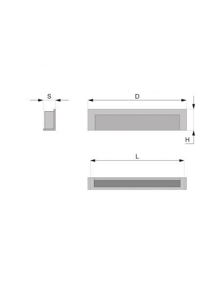 Ручка врезная торцевая ATM UM-024 L-128 P2 черный мат
