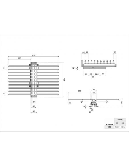 Вішак для штанів подвійний антрацит SYMPHONY WB-668 P35