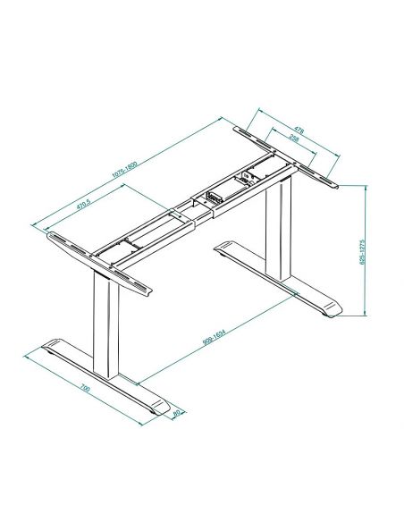 Каркас стола с электрической регулировкой высоты (625mm-1275mm) FUTURO II