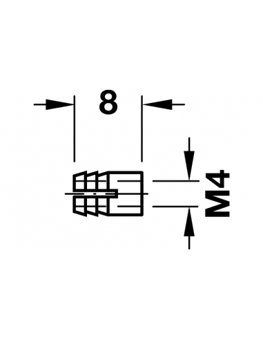 Муфта розпірна М4x8мм латунь
