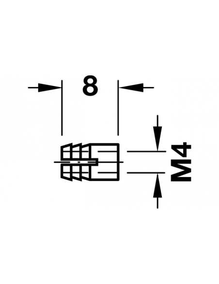 Муфта розпірна М4x8мм латунь