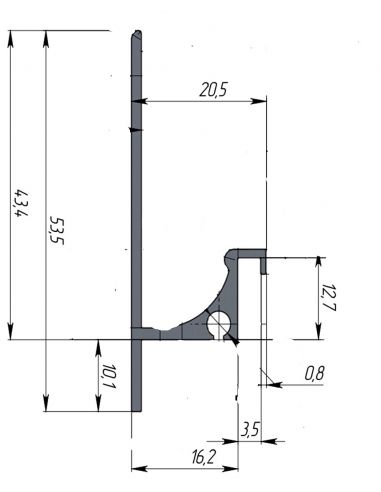 Ручка-профиль Cosma M711 черный мат (анод) L-3000.