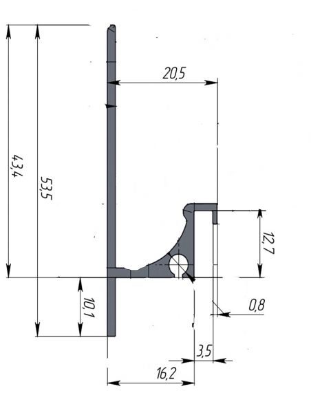 Ручка-профиль Cosma M711 черный мат (анод) L-3000.