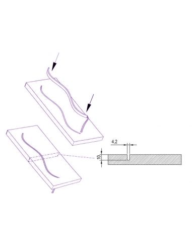Світлодіодний неон 24V 4x10 теплий білий...