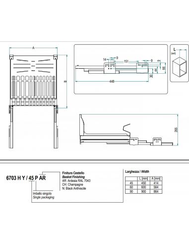 Сушка висувна  Ikona 6703H ардезія