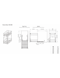 Карго-корзина на секцию 600 на 2 полки Variant Multi Mini... 2
