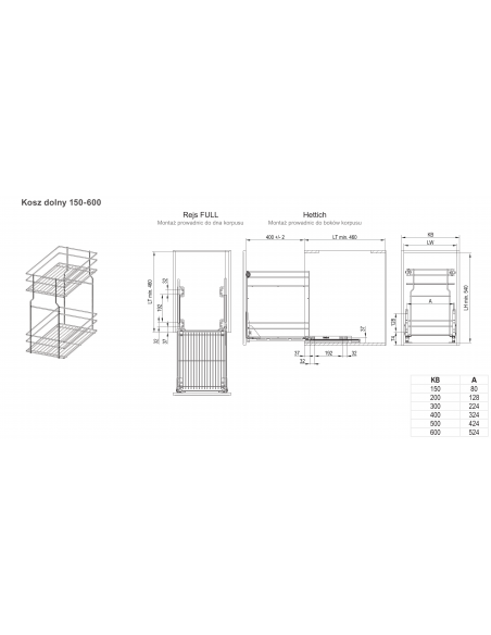 Карго 600 Variant Multi Mini REJS 2 полички хром (без шассі)