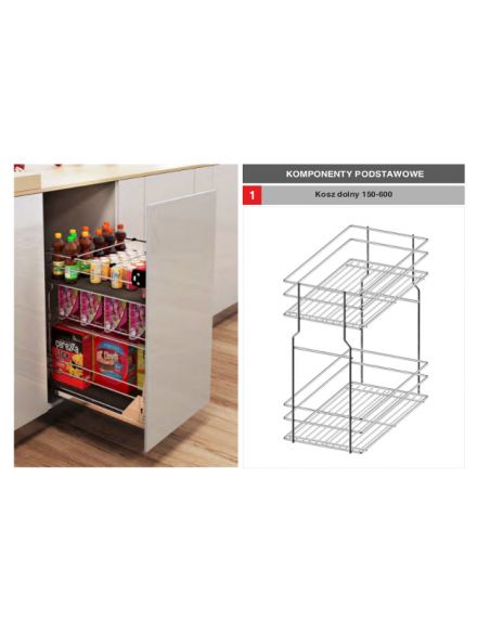 Карго 600 Variant Multi Mini REJS 2 полички хром (без шассі)