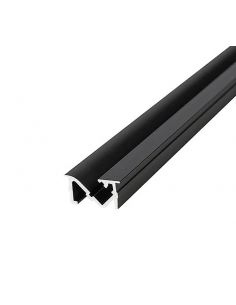 Профиль врезной для LED угловой скрытый 3м черный мат