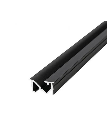 Профиль врезной для LED угловой скрытый 3м черный мат