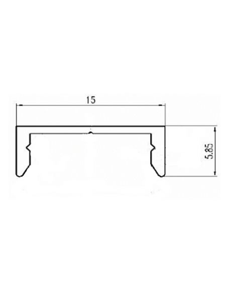 Профиль для LED накладной золото браш PREMIUM 3м с матовым рассеивателем