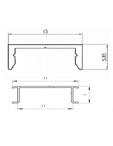 Профиль для LED накладной золото браш PREMIUM...