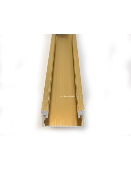 Профиль для LED накладной золото браш ROYAL 3м с матовым рассеивателем