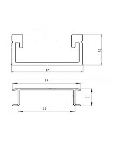 Профиль для LED накладной золото браш ROYAL 3м с матовым... 2