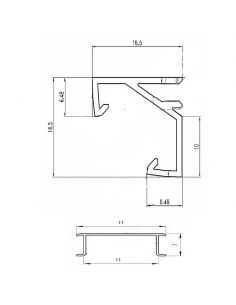 Профіль для LED кутовий золото браш PREMIUM 3м з розсіювачем 2