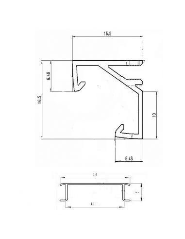 Профиль для LED угловой золото браш PREMIUM 3м...