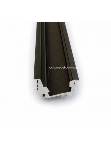 Профіль для LED врізний+кутовий Loox 3м чорний...