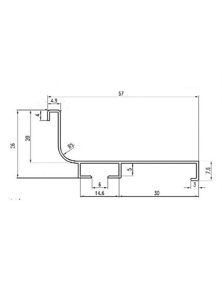 Профиль GOLA L 57 черный браш (аналог Scilm) 3m