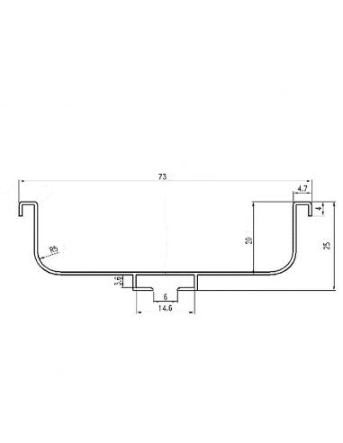 Профиль GOLA C 73 черный браш (аналог Scilm) 3m