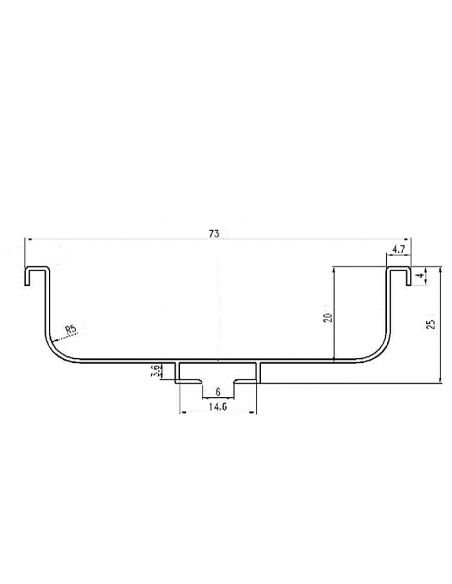 Профиль GOLA C 73 черный браш (аналог Scilm) 3m