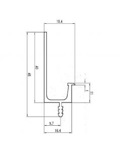 Ручка-профиль торцевая M8030 черный мат 3м 2