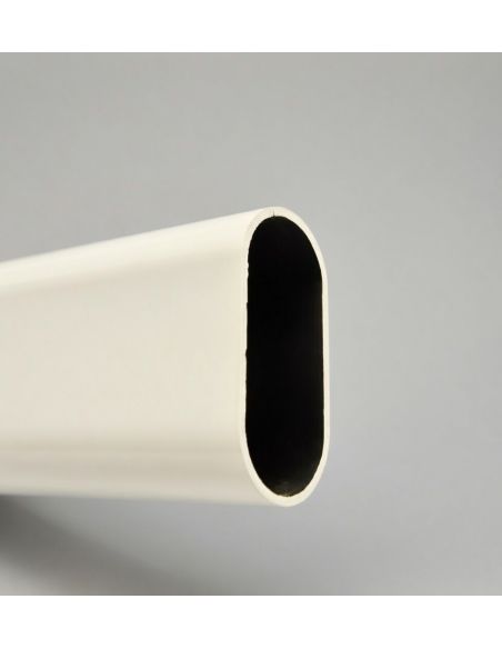 Штанга алюминиевая овальная для шкафа матовый белый 3м