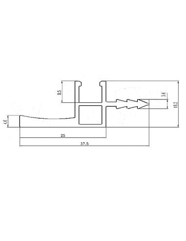 Профиль GOLA FF в верхний модуль для LED 5мм...