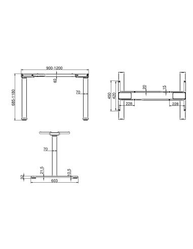 Каркас стола с электрической регулировкой...