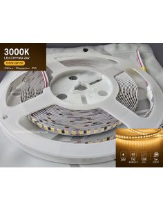 Лента LED 24V теплый 2835 192 диода/м.п. 12W/м.п. 3000К IP20