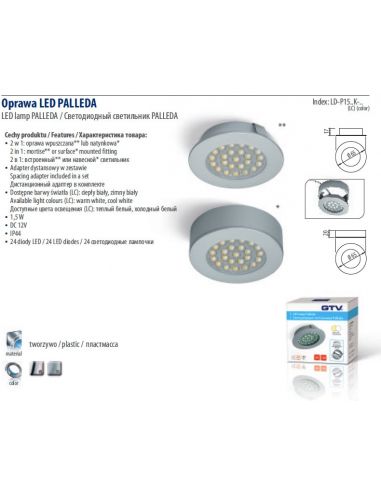 Светильник врезной/накладной круглый LED PALLEDA 1,5W