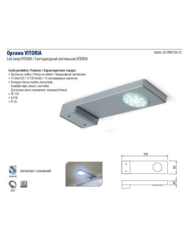 Світильник надшкафний LED VITORIA 0,9W