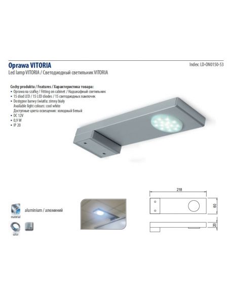 Світильник надшкафний LED VITORIA 0,9W