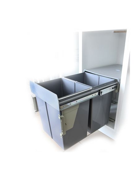 Ведро-сегрегатор для шкафа 400мм без переднего крепления (PB-45-002х20)