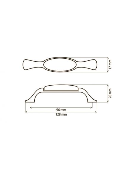 Ручка UP 192AB/MLK/96 (фарфор)