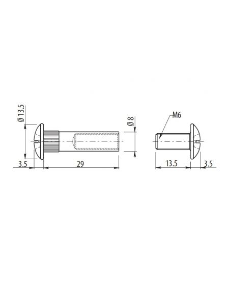 Стяжка межсекционная 8мм